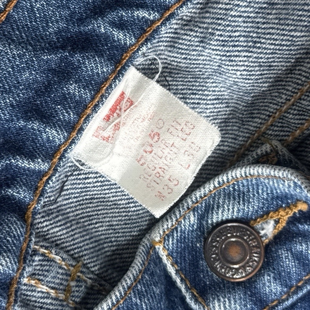 Vintage Levis Jeans Mens 35x30 (Fits 33x29) 505 Orange Tab 90s Made in USA - Picture 4 of 16